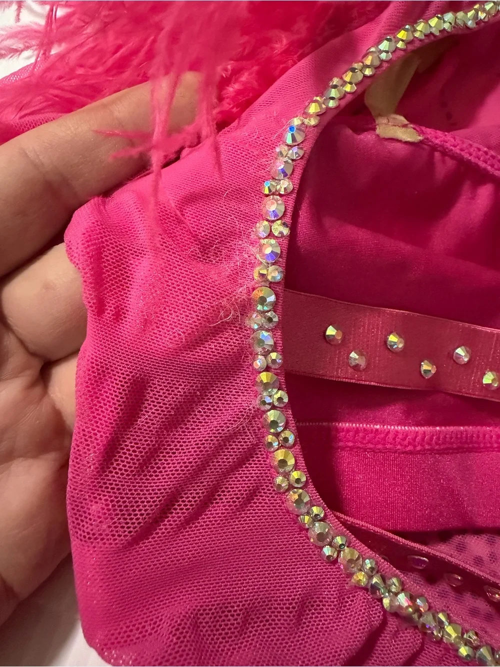 Revolution Tenth House Dance Leotard costume EMINENT TH23111 hot pink feather MC